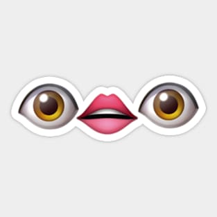 eye mouth eye meme Sticker